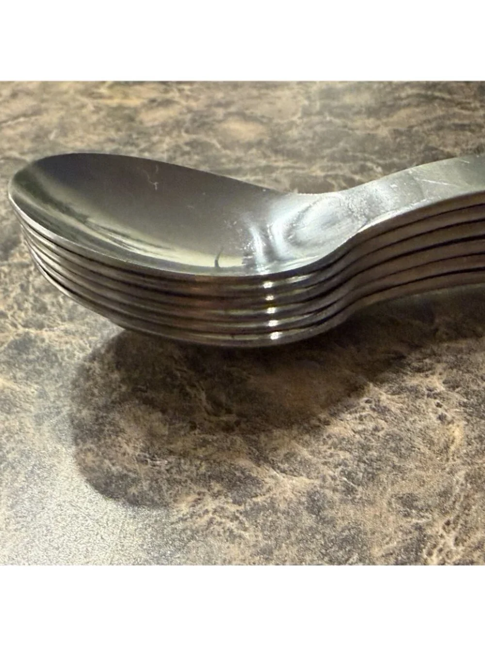 6 Dansk Thebe Stainless  Teaspoons Japan Satin Ribbed Flatware Replacement